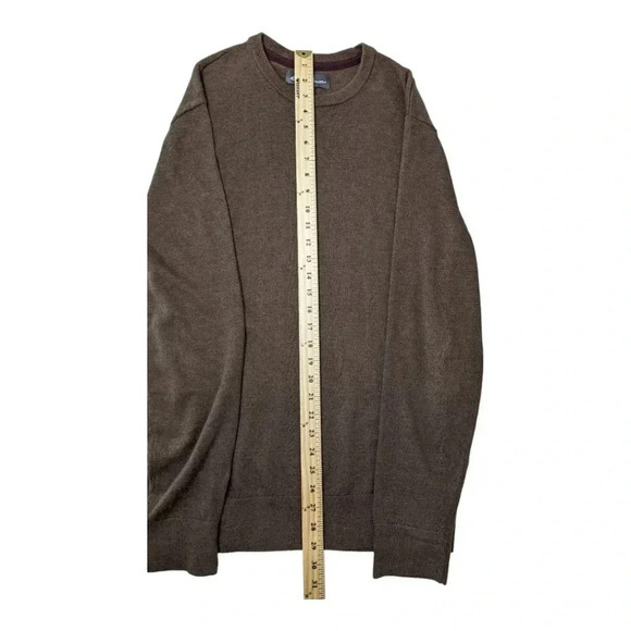 Eddie Bauer Medium Merino Wool Blend Mens Stretchy Crewneck Tan Brown Sweater - Picture 10 of 12